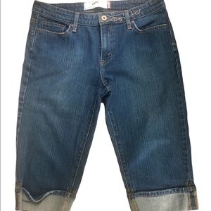 Levi’s 515 Red Tab Stretch Cuffed  Capri Jean Sz. 12 Dark Wash Spring Summer